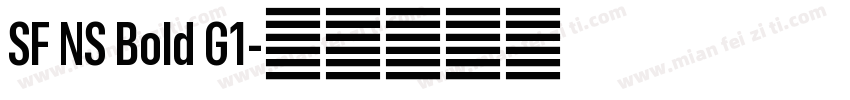 SF NS Bold G1字体转换